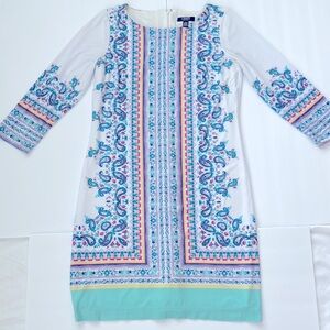 Ralph Lauren Blue Sheath Dress with 3/4 Sleeves